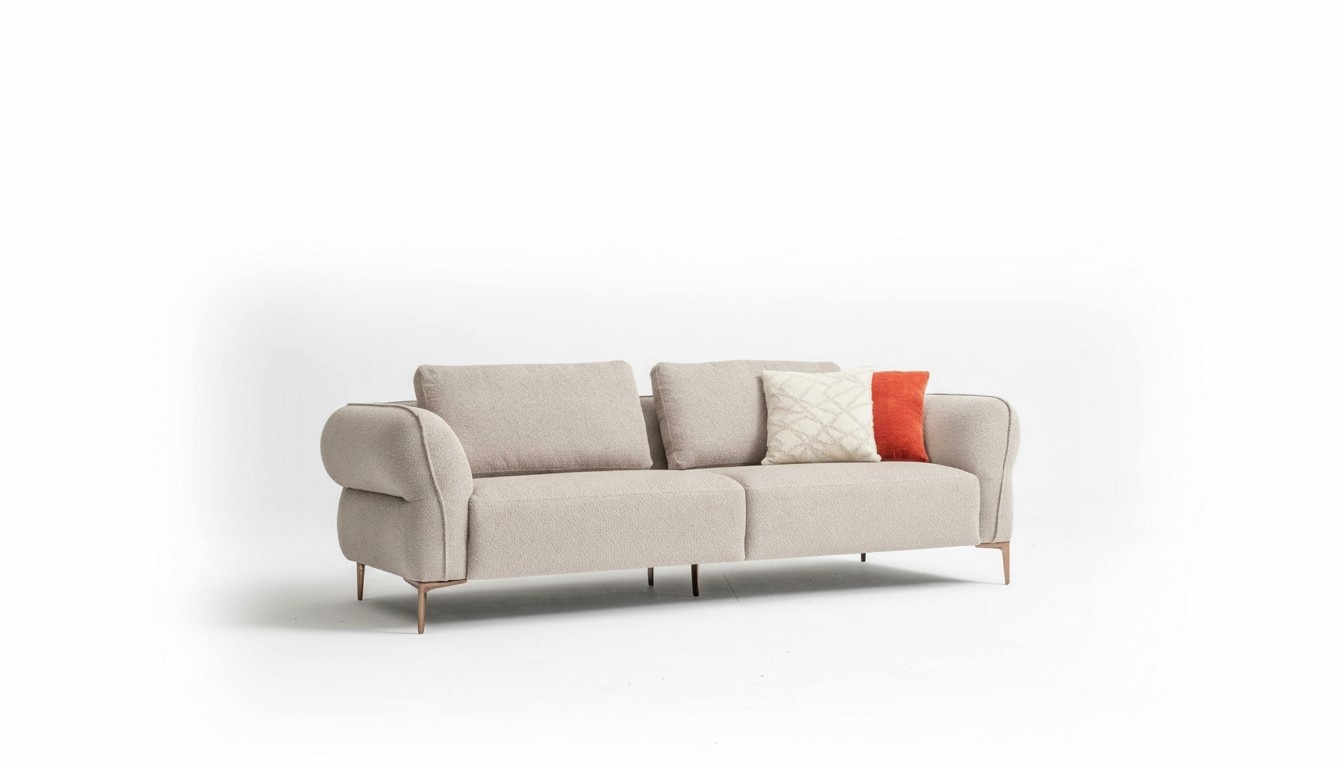 Sofa Beige Wohnzimmer Sofas Couch Design Modern Stil Couchen