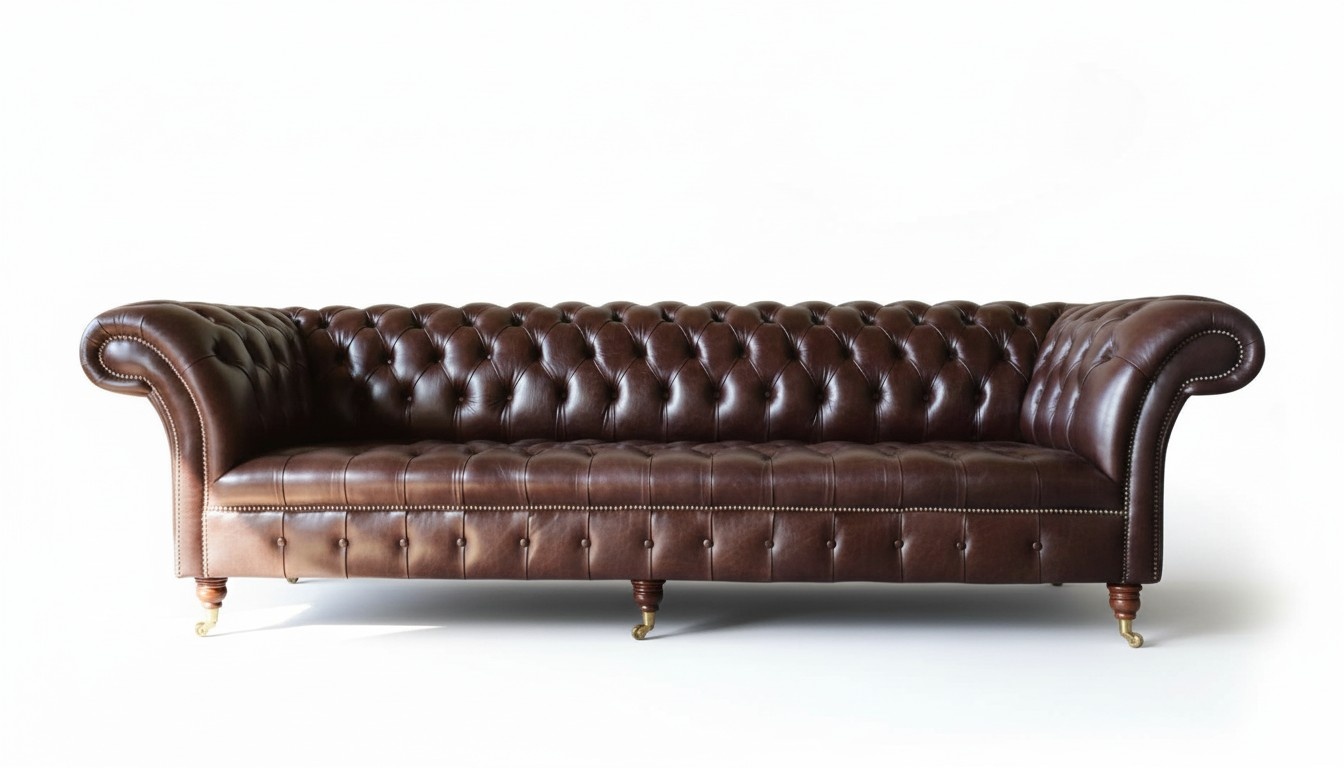 Sofa Chesterfield Couch Polster Sitz Leder Couchen Braun Designer Neu