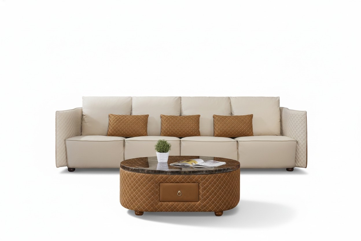 Sofa Couch 310cm Polster Sofas 5 Sitzer Textil big xxl Wohnzimmer Couchen Leder