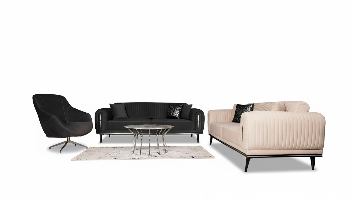 Sofa Couch 3+3 Sitz Sofagarnitur Couchen Polster Möbel Sofas Set Gruppe