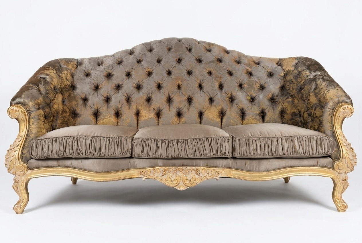 Sofa Couch Design Couchen Polster Textil Italienische Möbel Sitzer Bank 3 Sitzer