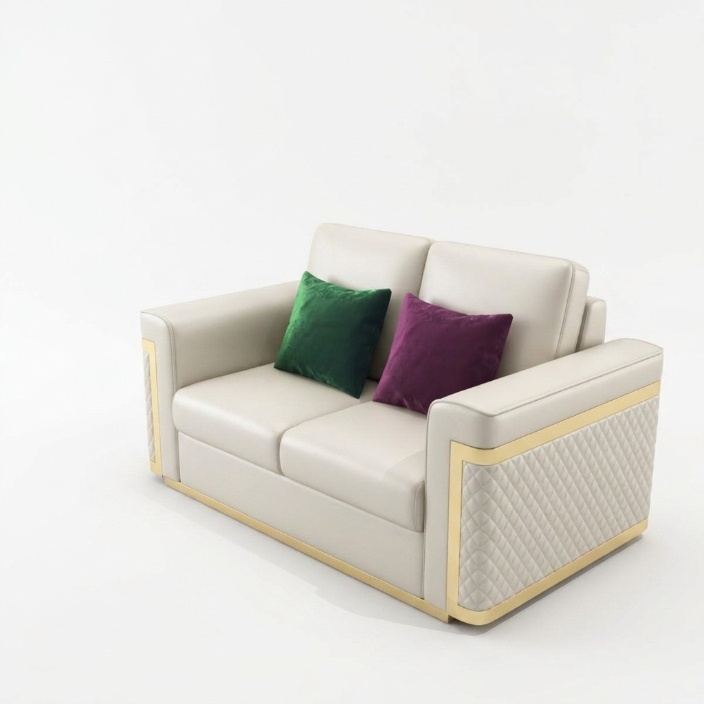 Sofa Couch Polster 2 Sitzer Sofas Couchen Sitz Garnituren Design Club Kunstleder !