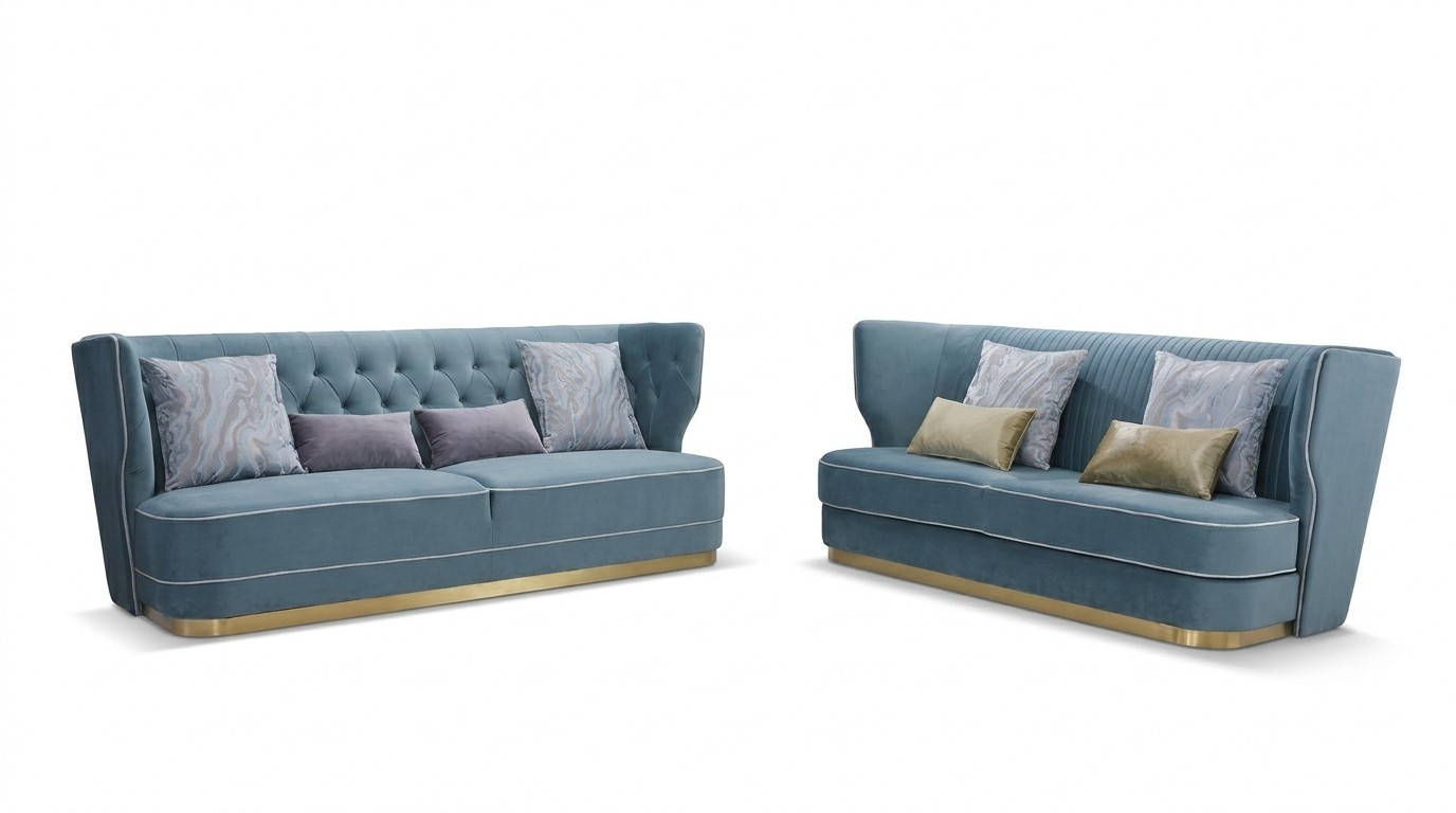 Sofa Couch Polster 2 Sitzer Sofas Couchen Sitz Garnituren Design Club Zweisitzer