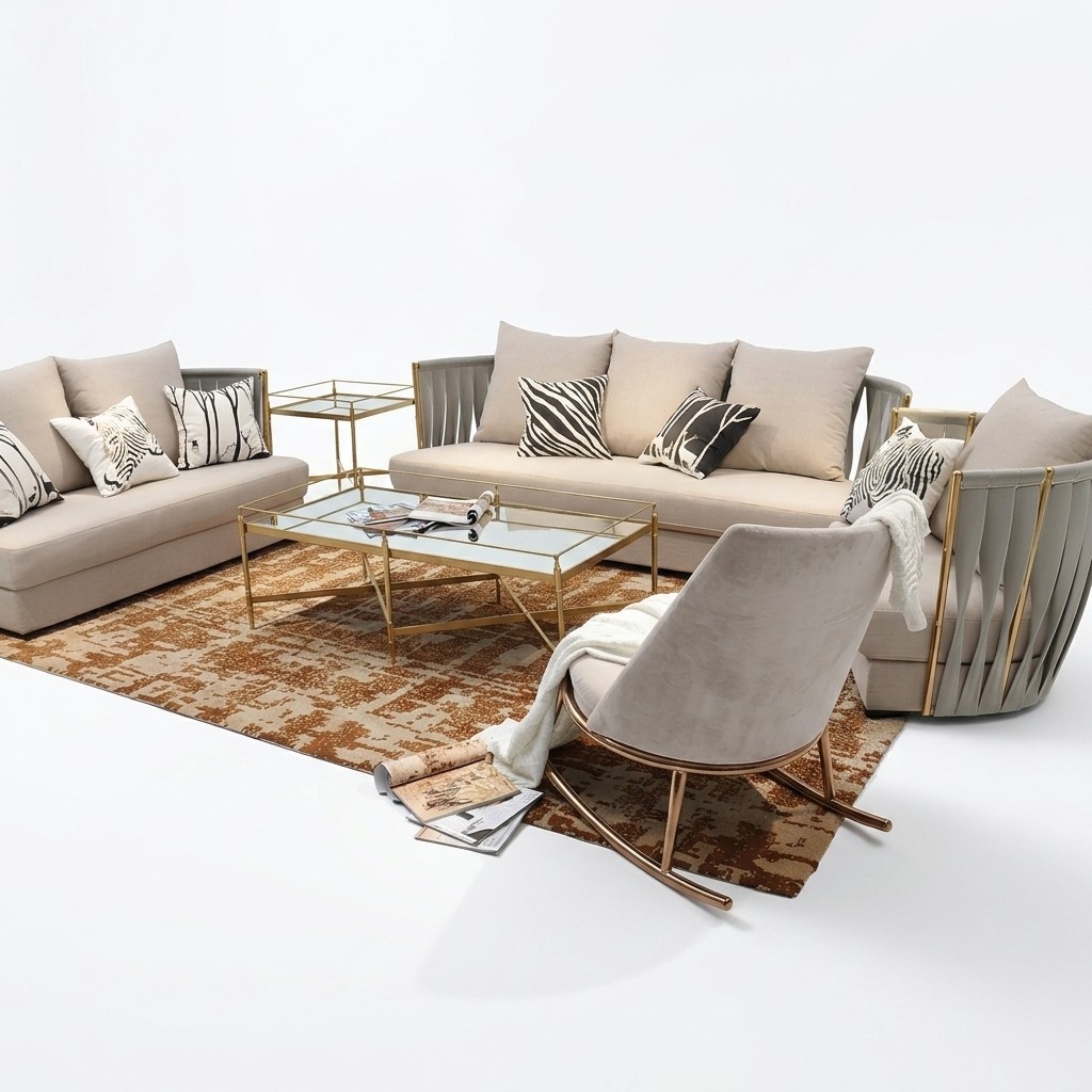 Sofa Couch Stoff Polster Sitz 3+1 Sitzer Garnitur Design Couchen Sofas