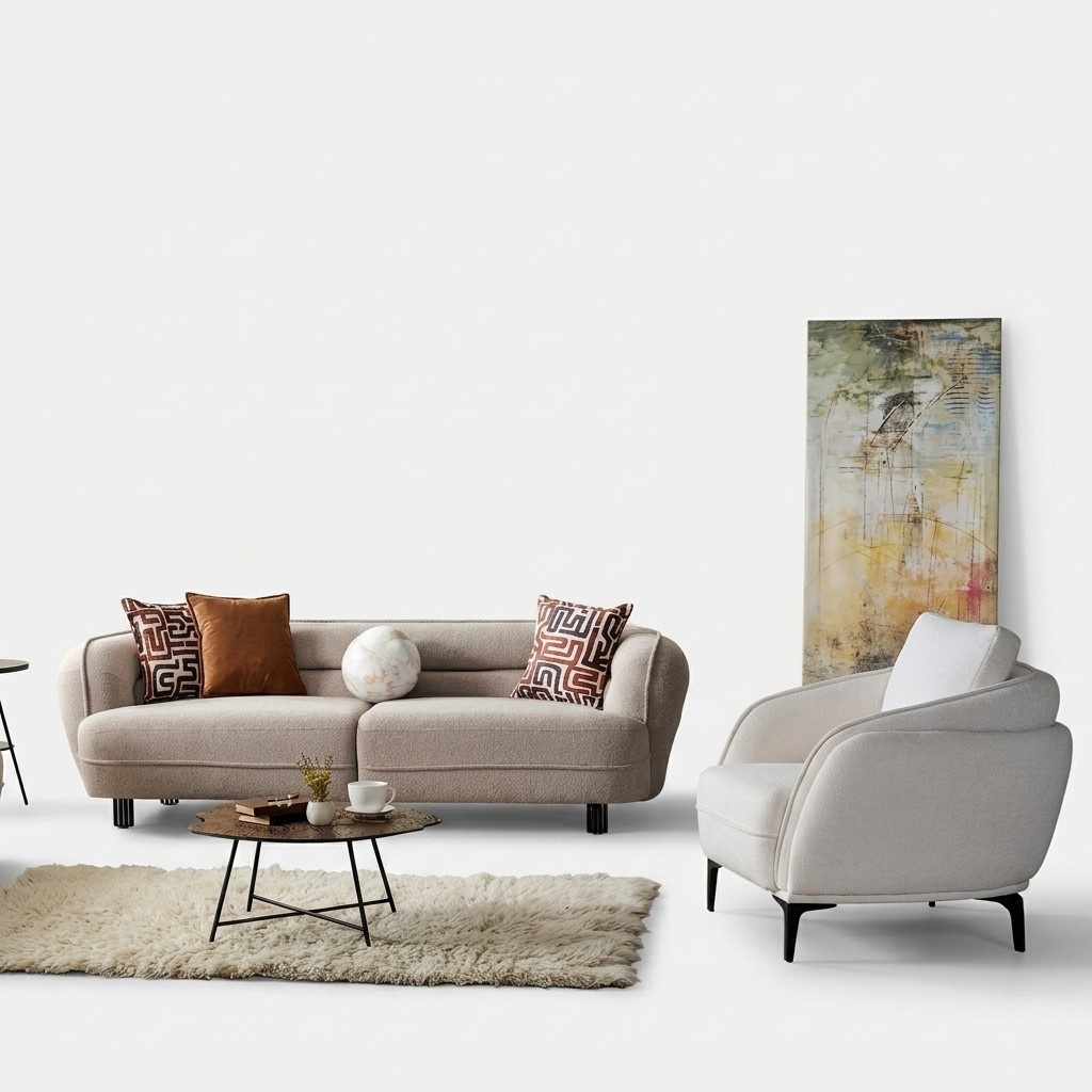 Sofa Couchgarnitur Sitzgruppe Sessel Polsterkombination Garnitur Wohnzimmer 2tlg