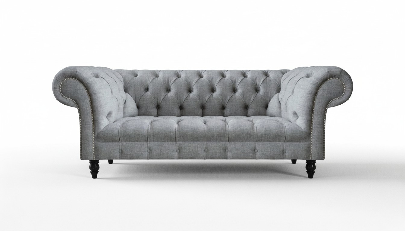 Sofa Dreisitzer Couch Grau Polstermöbel Wohnzimmer Moderne Sofas