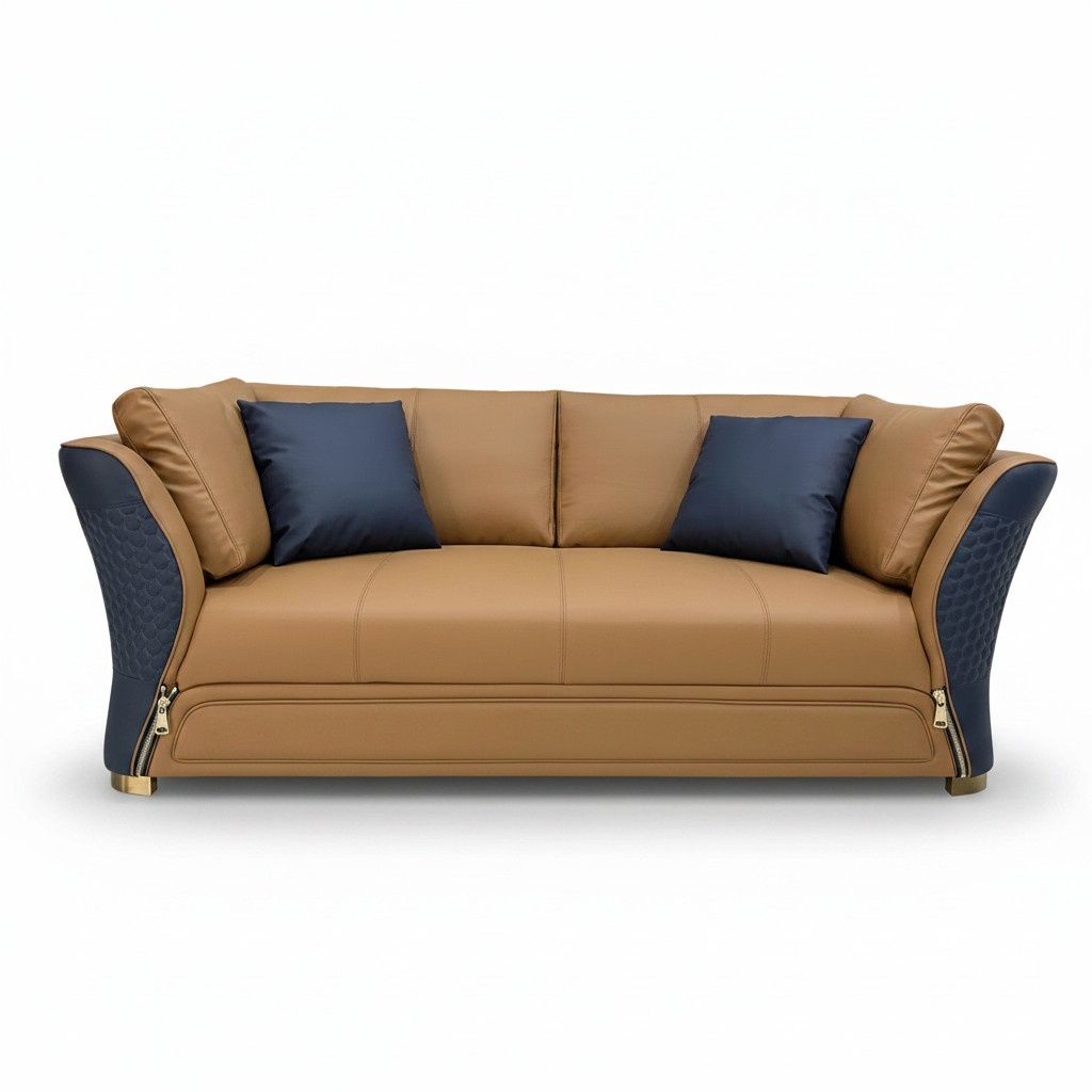 Sofa Dreisitzer Couch Polster Design Sitz Sofas Zimmer Möbel Moderne Leder 3er