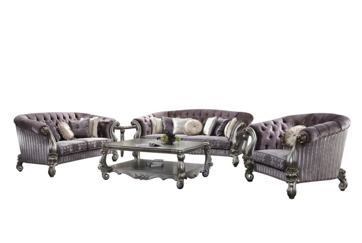 Sofa Dreisitzer Sofas Couch Polster Garnitur Leder Barock Rokoko Wohnlandschaft