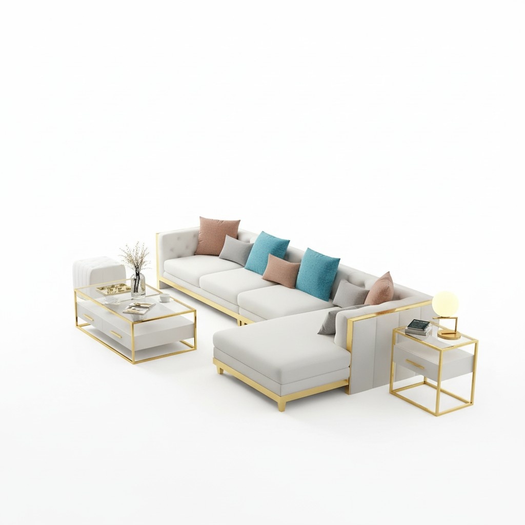 Sofa L-Form Ledersofa Couch Wohnlandschaft Design Garnitur Modern Sofa Ecksofa