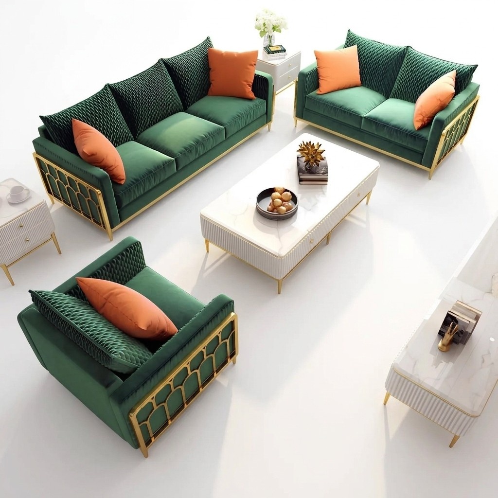 Sofa Leder Couch Polster Sitz 3+2+1 Sitzer Garnitur Sofas Design Couchen Gruppe