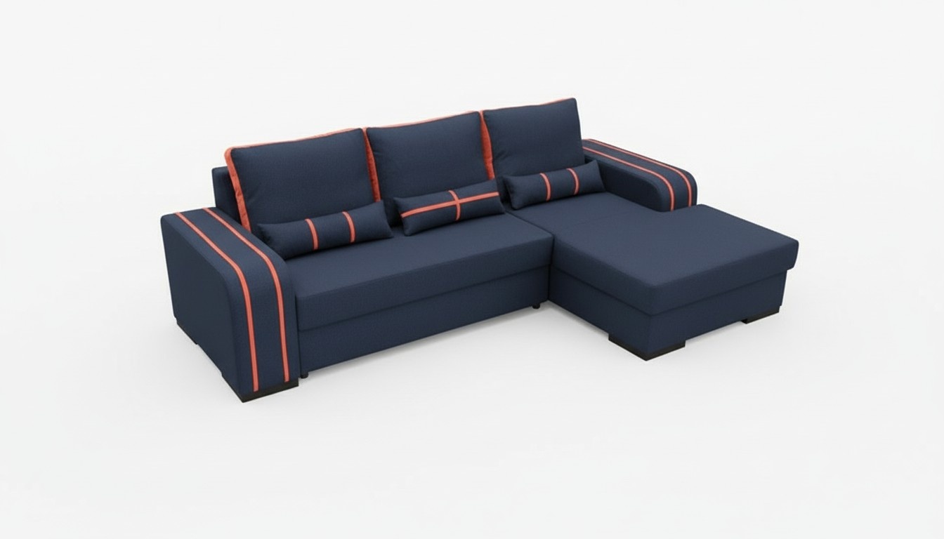 Sofa Schlafsofa Designer Sofa mit Bettfunktion + Bettkasten Ecksofa Couch NEU