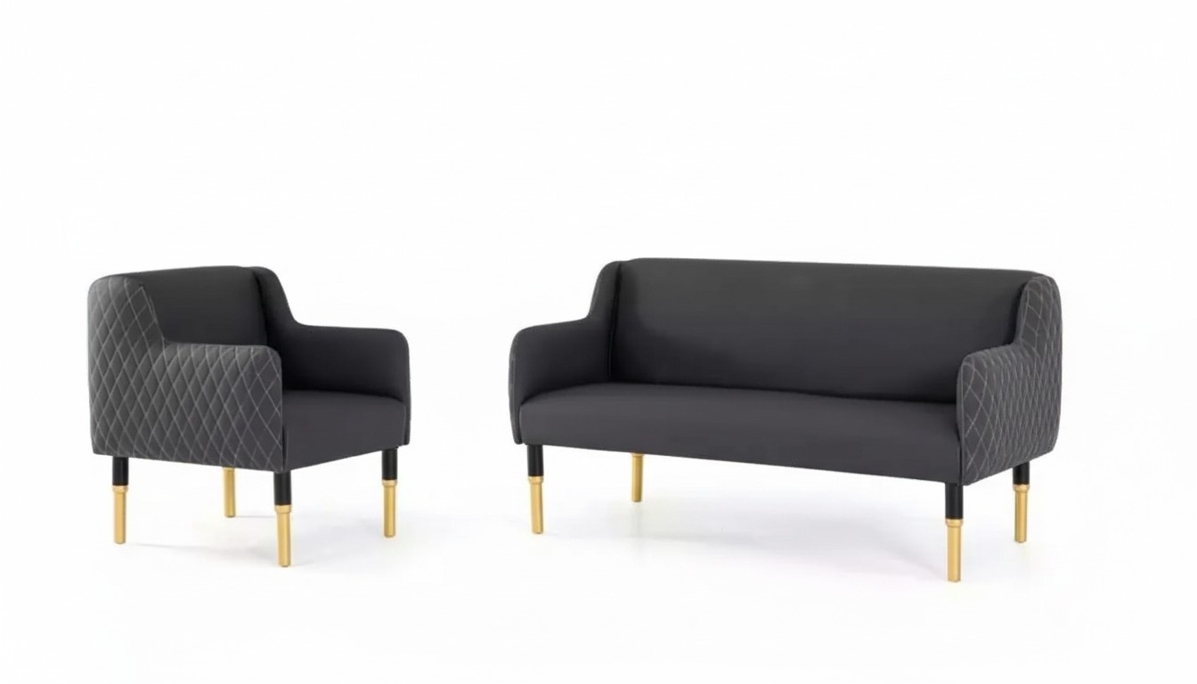 Sofa-Set Edelstahlmöbel Sofagarnitur Zweisitzer Einsitzer Sessel Polster