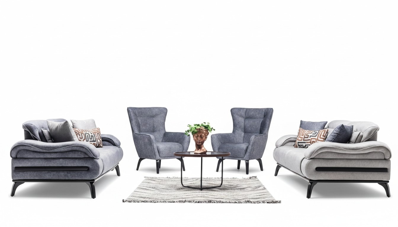 Sofa Set Wohnzimmergarnitur Garnitur Polstergruppe Couch Sofagarnitur 3+3+1+1