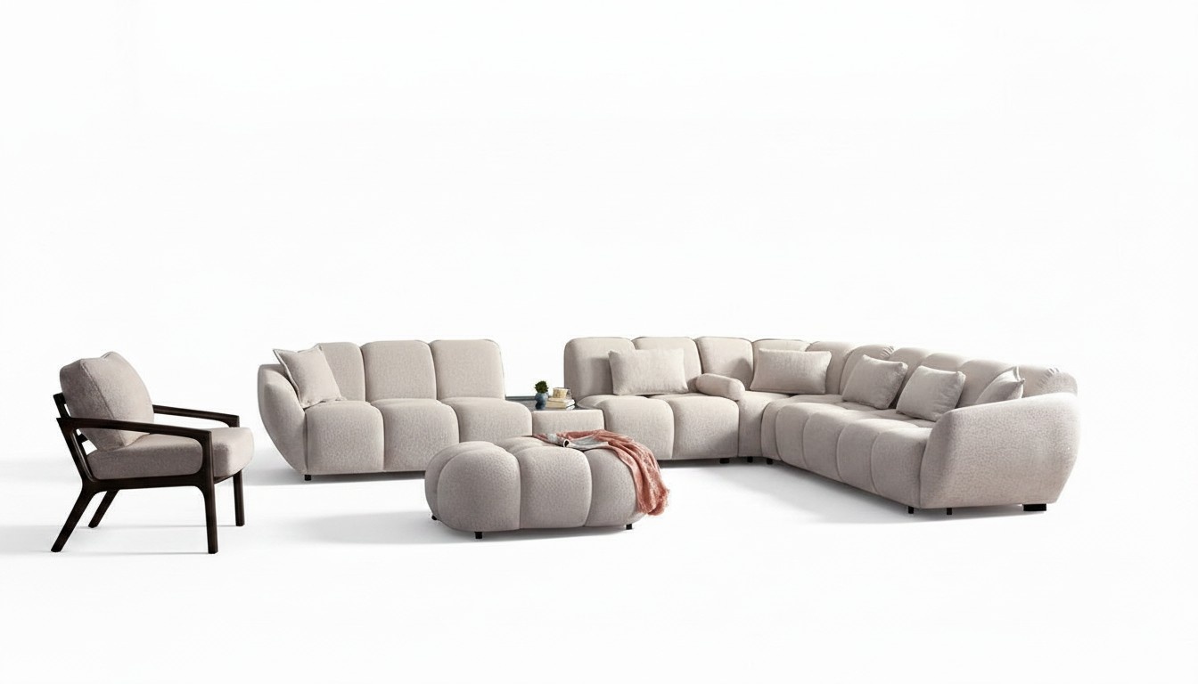 Sofa Set Wohnzimmergarnitur Polstergarnitur Couch Sitzgarnitur Wohnlandschaft