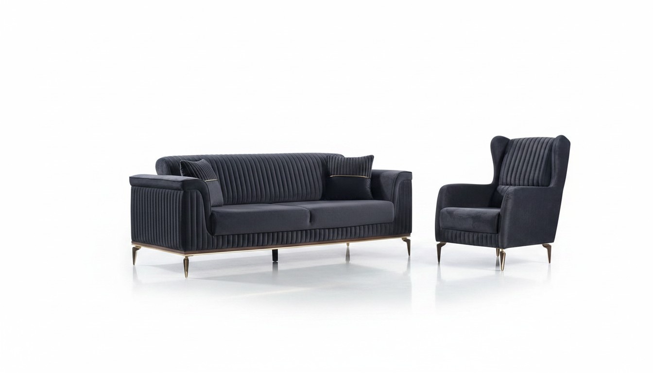 Sofa Sofagarnitur Wohnlandschaft Couch Sitzgarnitur Polstermöbel Sitzgruppe 3+1