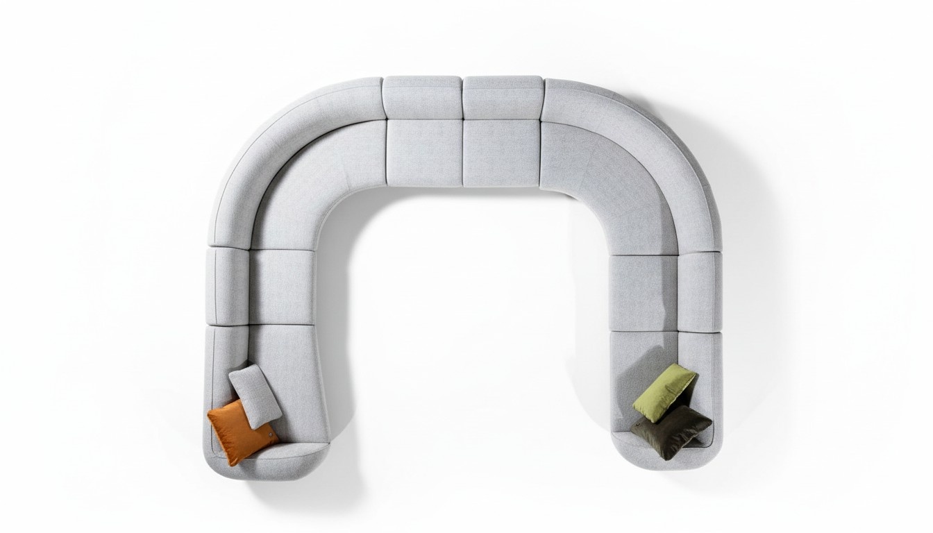 Sofa U-Form Luxus Wohnzimmer Design Modern Textil Wohnlandschaft Couch