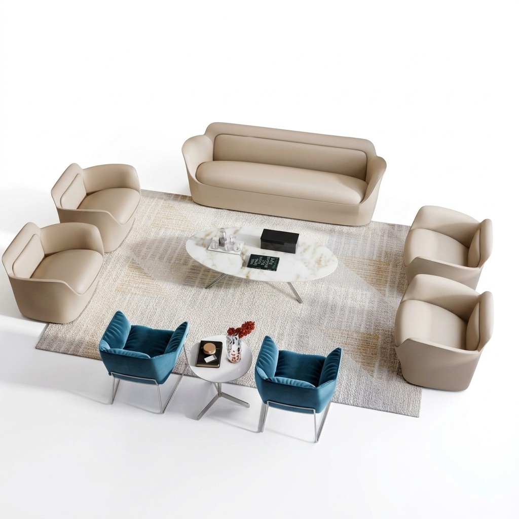 Sofagarnitur 31111 Sitzer Leder Sofa Garnitur 2х Stühle 7tlg Luxus Komplett Neu