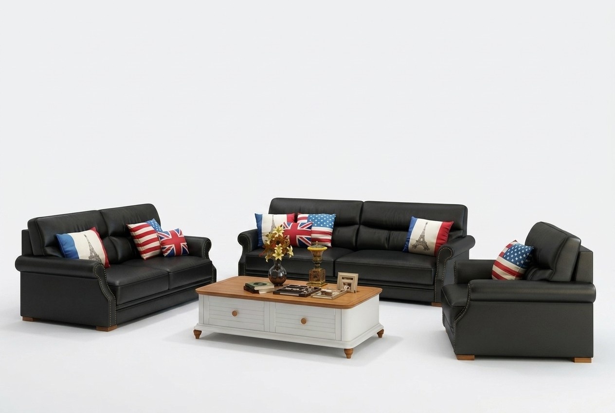 Sofagarnitur 3+1+1 Polster Designer Sofas Garnitur Couch Sofa Garnituren Leder