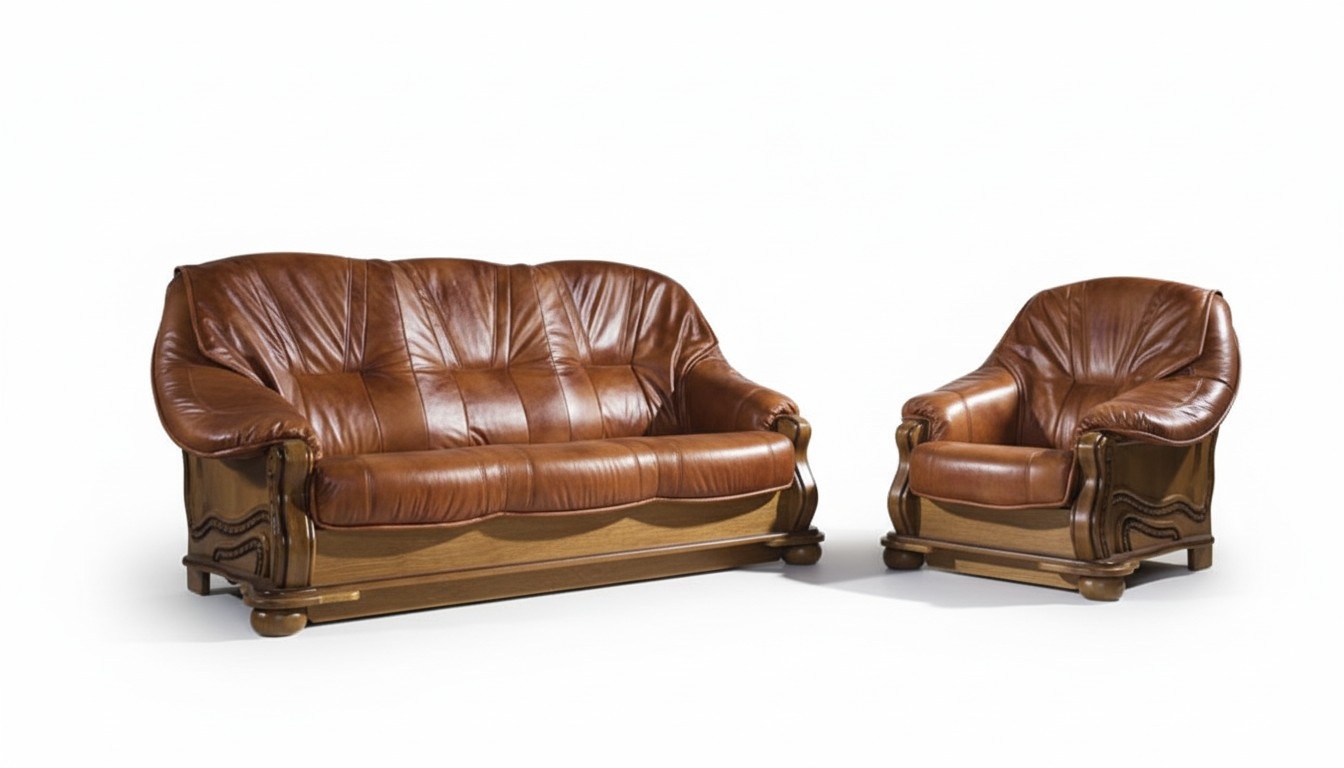 Sofagarnitur 3+1+1 Sitzer Klassischer Wohnlandschaft Sofas Couchen Polster