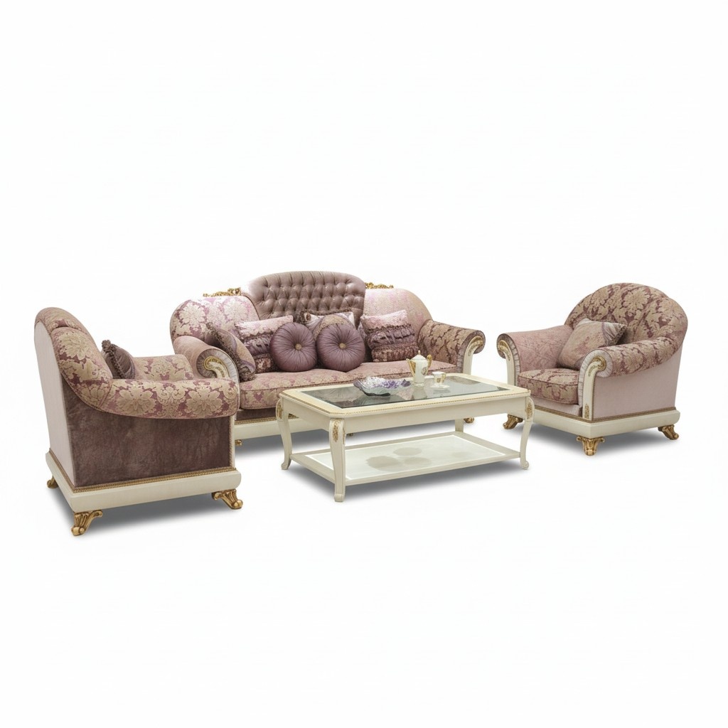 Sofagarnitur 3+1+1 Sitzer Set Design Sofas Polster Klassische Couchen Gruppe Neu