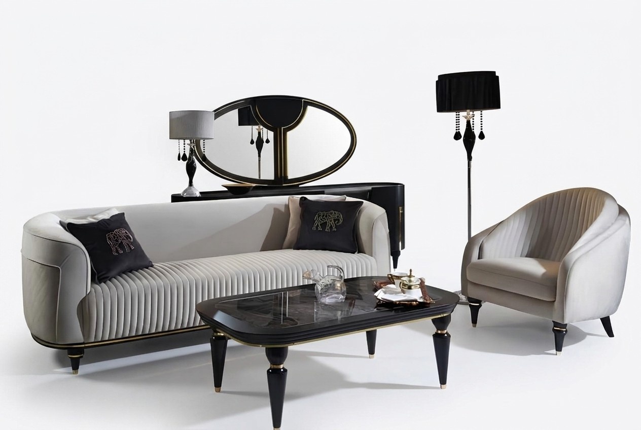 Sofagarnitur 3+1 Sitzer Couchtisch Textil Garnitur Design Moderne 3tlg Möbel Neu