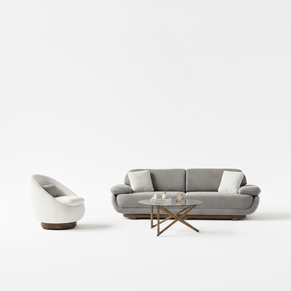 Sofagarnitur 3+1 Sitzer Design Textil Polstermöbel Wohnzimmer Design Sofas Set