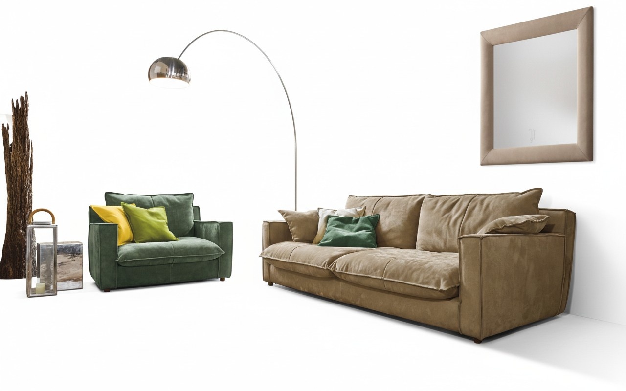 Sofagarnitur 3+1 Sitzer Luxus Garnitur Set Sofas Sessel Leder Sofa Wohnzimmer