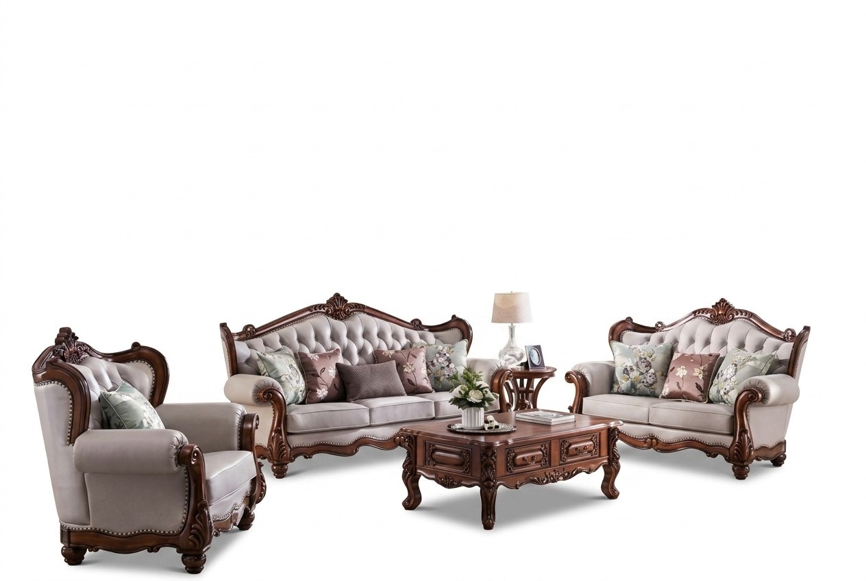 Sofagarnitur 3+2+1 Sitzer Gruppe Sofa Sessel Sofas Klassisches Set