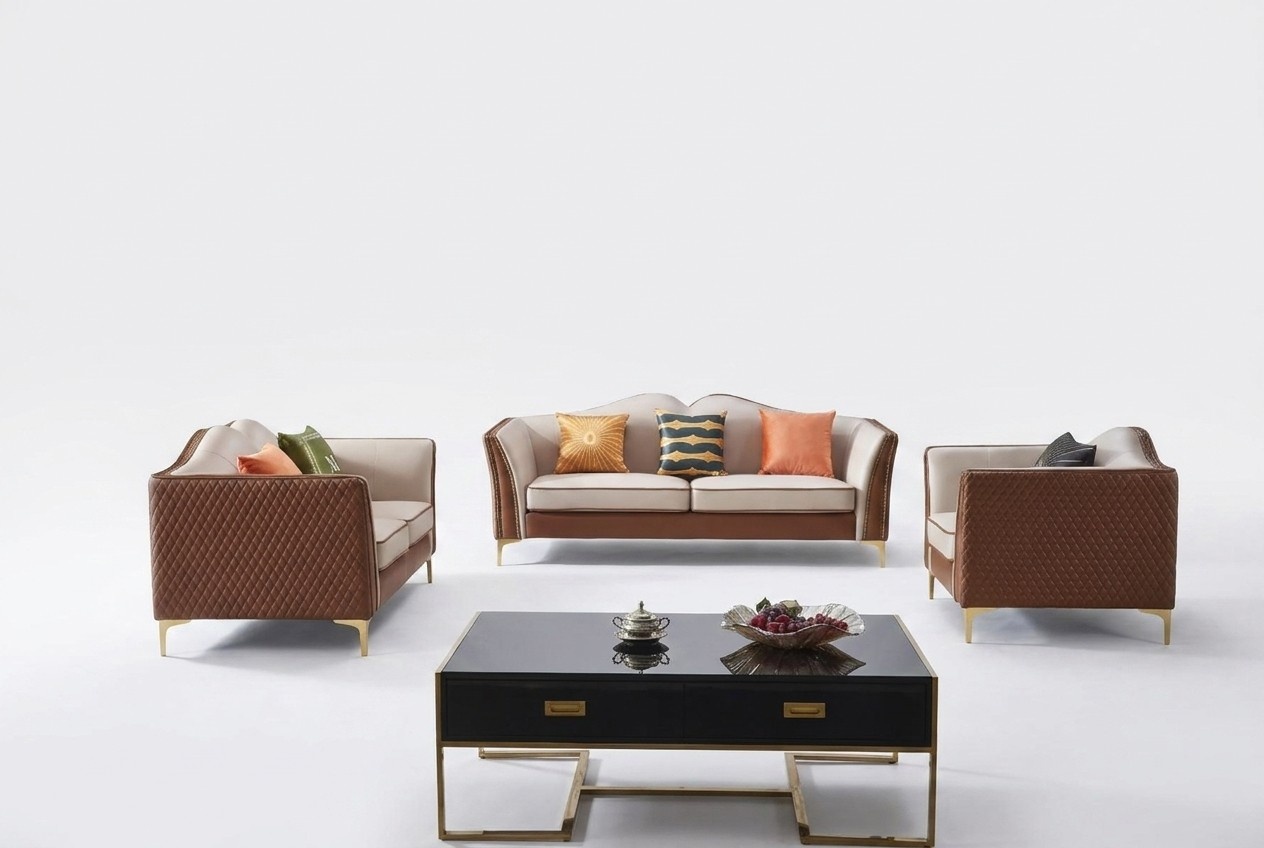 Sofagarnitur 3+2+1 Sitzer Klassischer Wohnlandschaft Sofas Couchen Polster Neu!