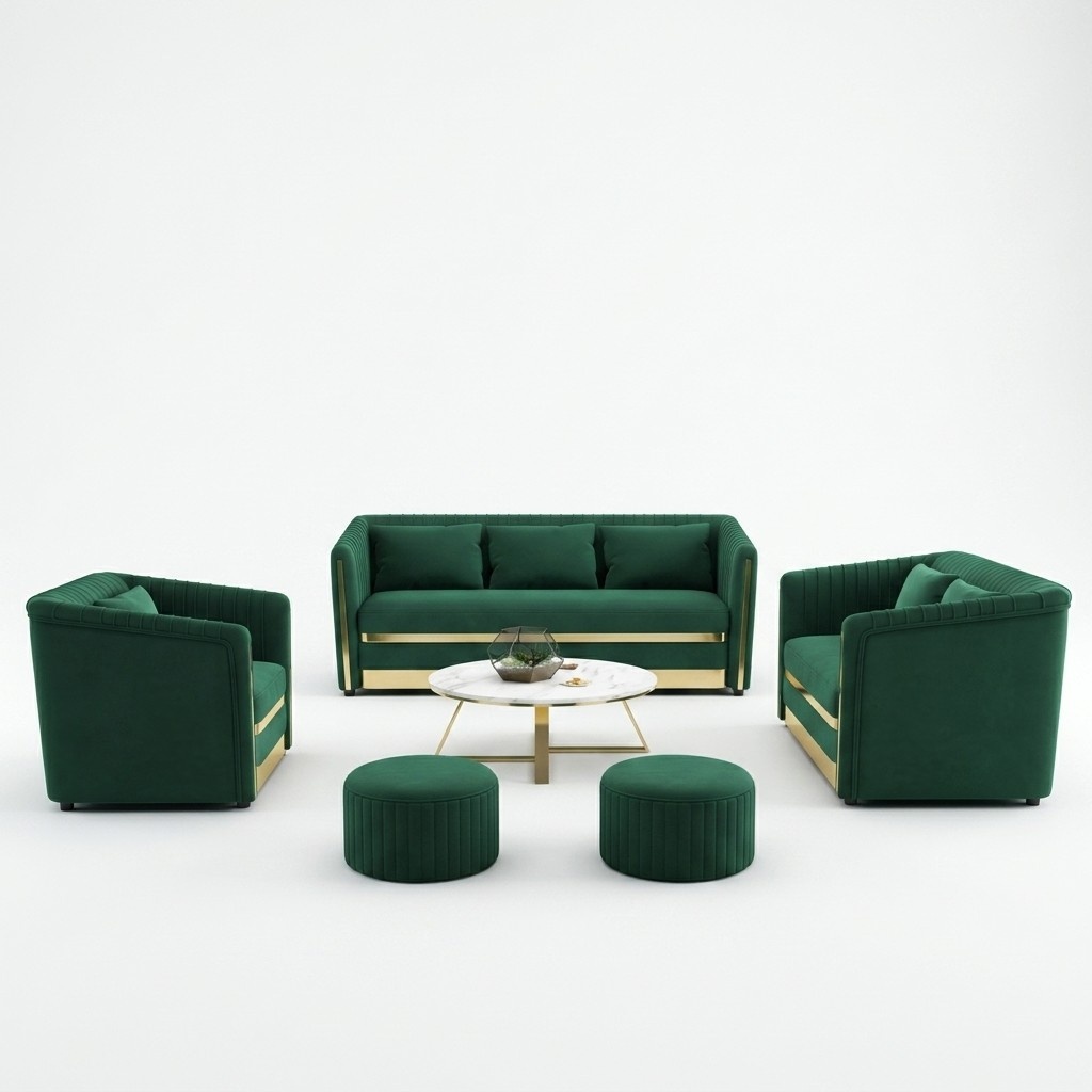 Sofagarnitur 3+2+1 Sitzer Ledersofa Couch Wohnlandschaft Garnitur Design Modern !