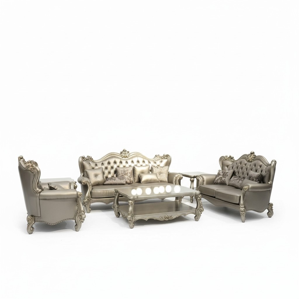 Sofagarnitur 3+2+1 Sitzer Set Design Sofas Polster Couchen Couch Leder Garnitur