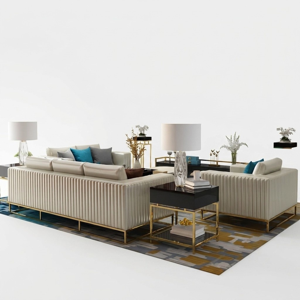 Sofagarnitur 3+2+1 Sitzer Set Design Sofa Polster Couchen Modern Couch Luxus Neu