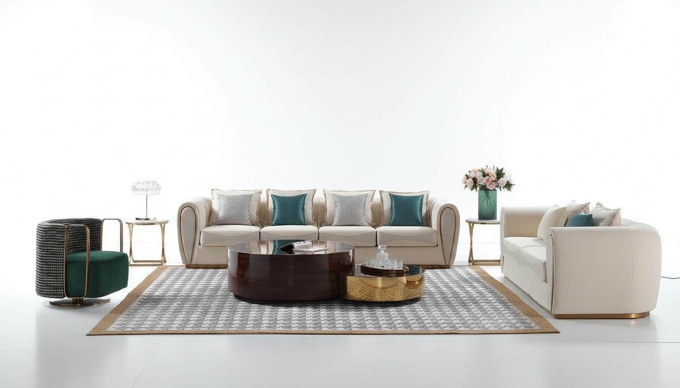 Sofagarnitur 3+2+1 Sitzer Set Design Sofas Polster Couchen Moderne Textil Relax