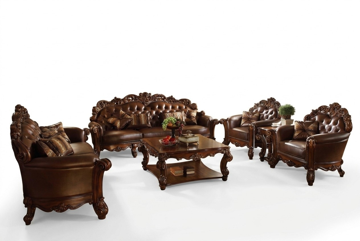 Sofagarnitur 3+4 Sitz Set Design Sofas Polster Couchen Leder 2tlg. Chesterfield