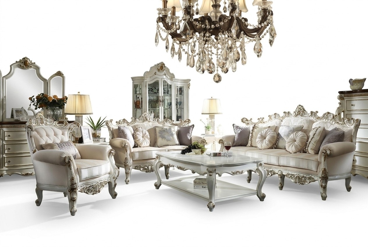 Sofagarnitur 3+2 Sitzer Klassischer Wohnlandschaft Sofas Couchen Polster Barock