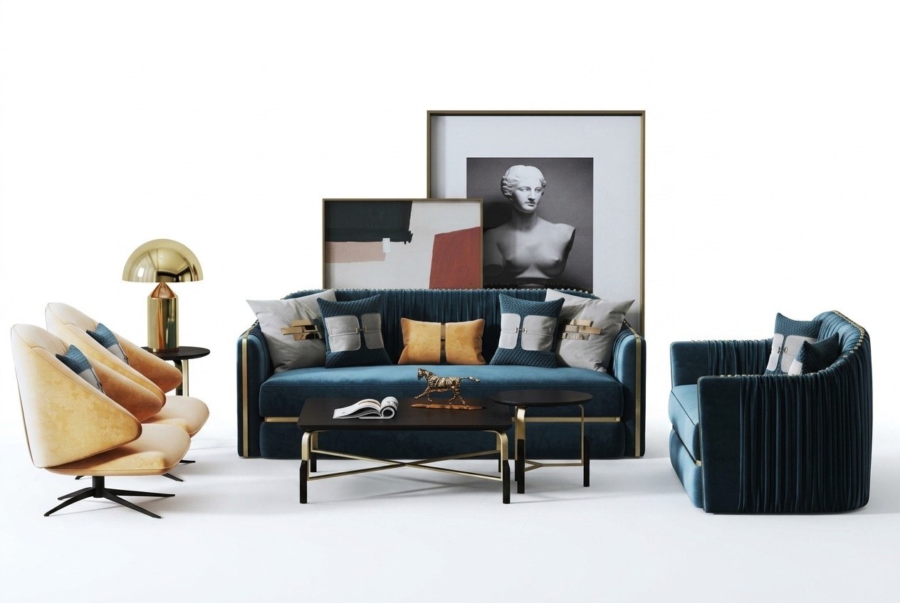 Sofagarnitur 3+2 Sitzer Set Design Sofa Polster Couchen Couch Modern Garnitur
