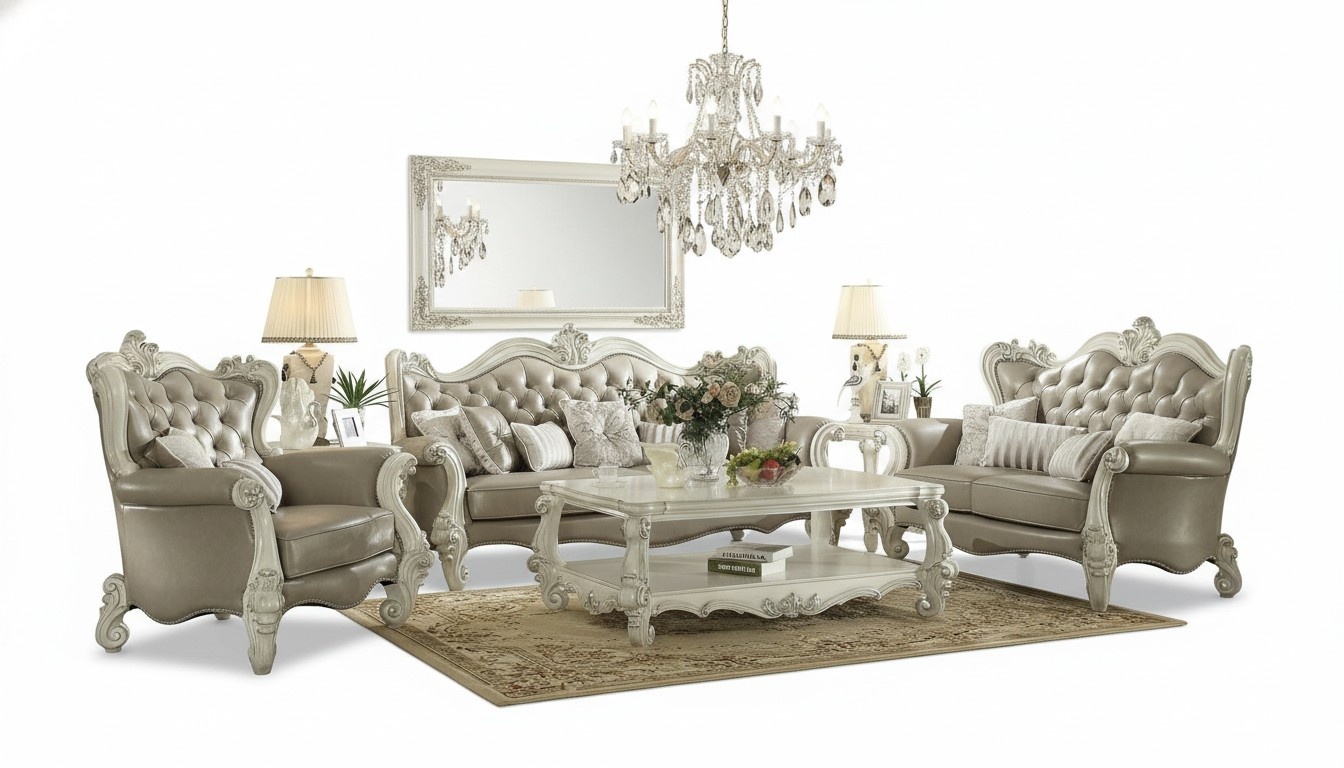 Sofagarnitur 3+2 Sitzer Set Design Sofa Polster Couchen Couch Luxus chesterfield
