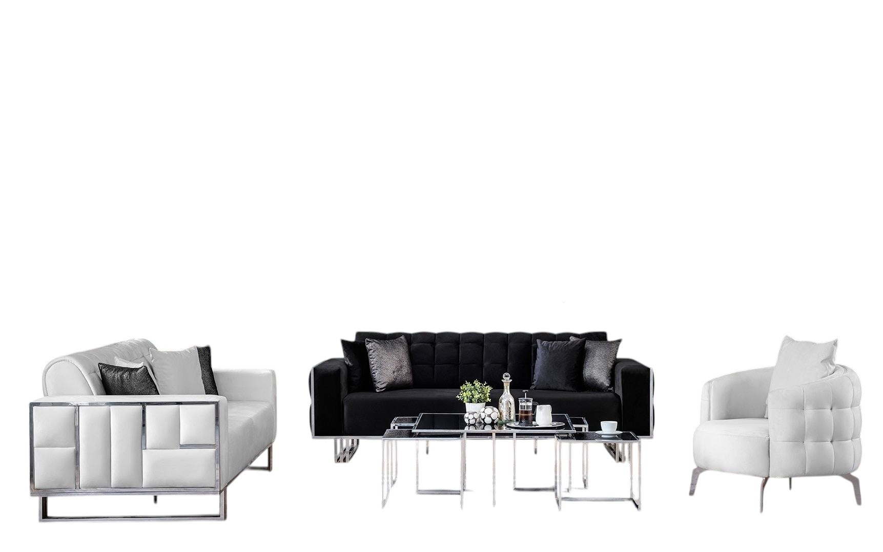 Sofagarnitur 3+3+1 Sitzer Sofa Sessel Sofas Garnitur Sitz Luxus Gruppe Neu Set