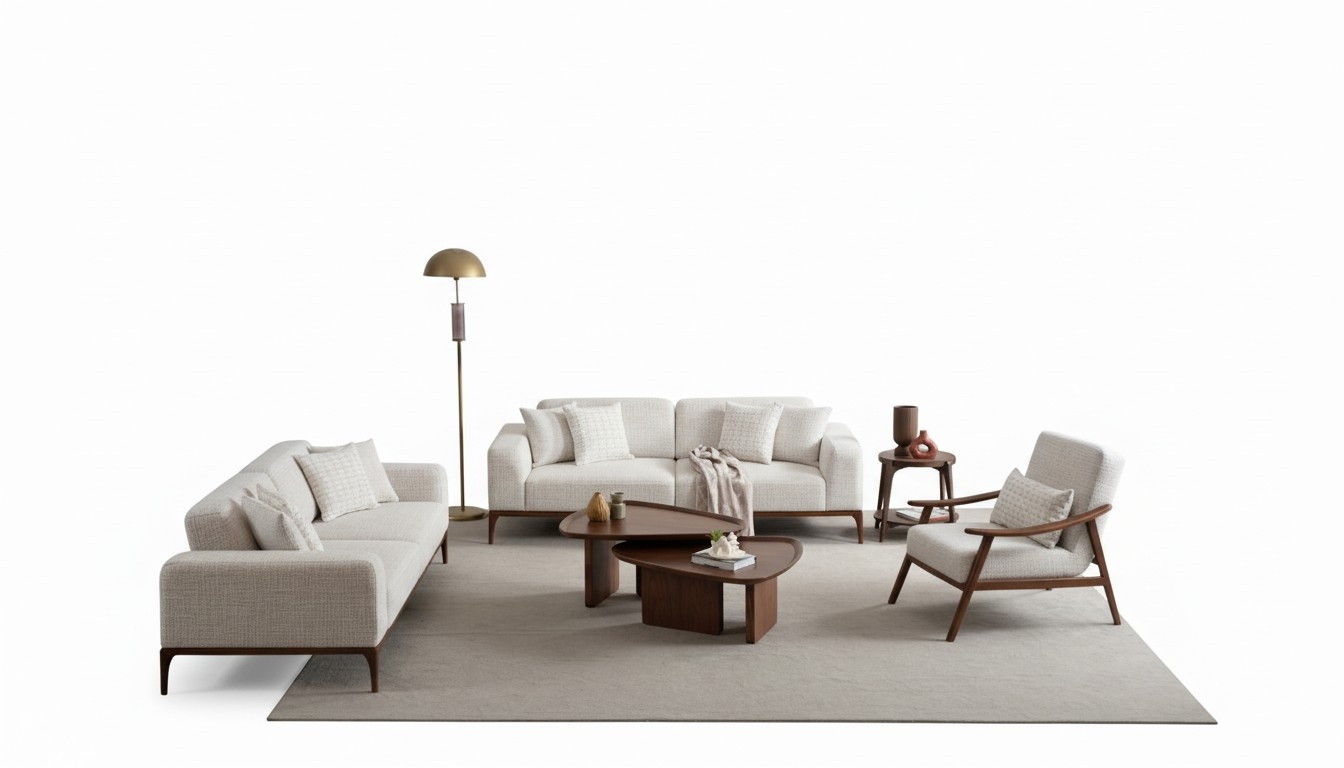 Sofagarnitur 3+3+1 Sitzer Wohnlandschaft Sofa Couch Polster Garnitur Sofas Leder