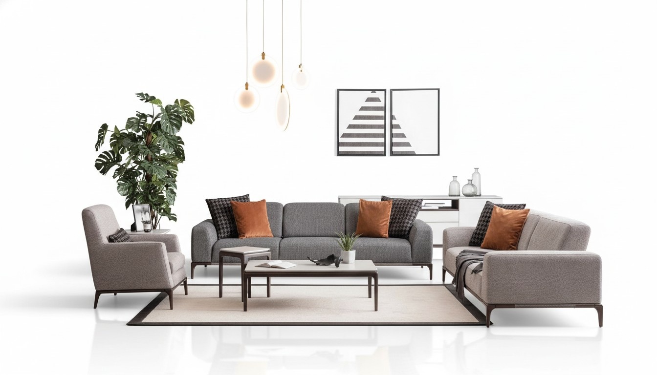 Sofagarnitur 4 1 Sitzer Sofa Sessel Couchtisch Beistelltische Garnitur 5tlg.