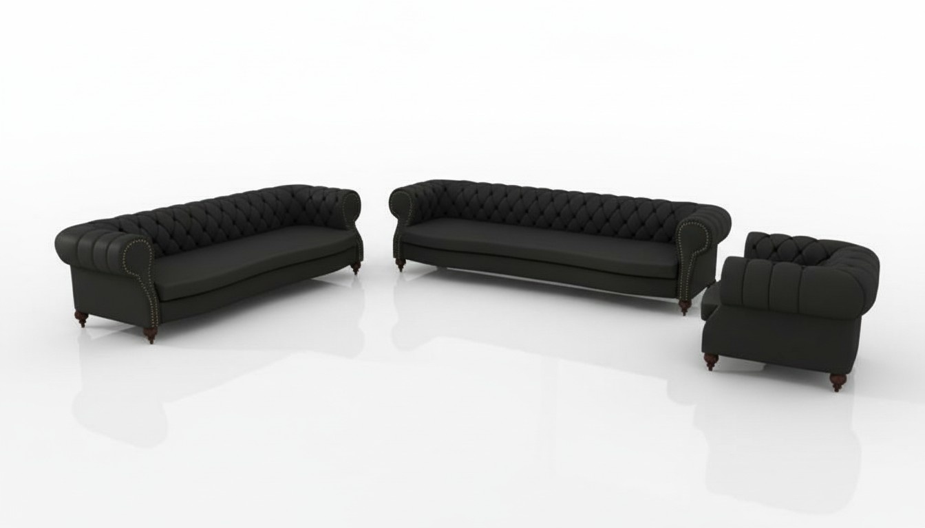 Sofagarnitur Chesterfield BIG 5+4+1 Sofa Ledergarnitur Ledersofa Couch Polster