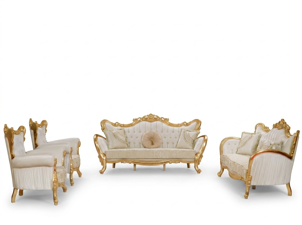 Sofagarnitur Couch 3+3+1+1 Sofa Couch Polster Möbel 4tlg. Set