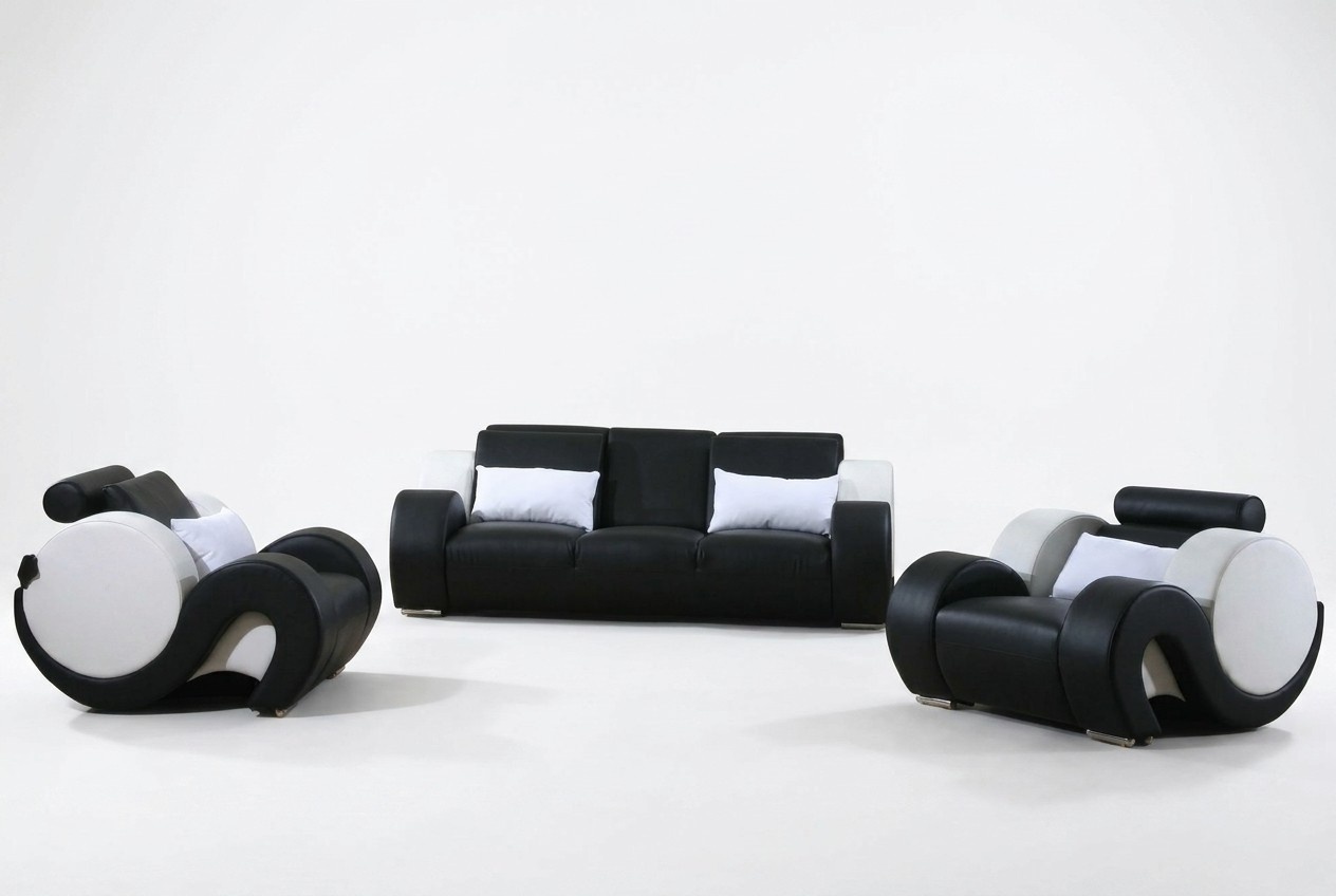Sofagarnitur Couch Polster Sofa Set 3+1+1 Leder Couchen Sofas Komplett Neu 1094