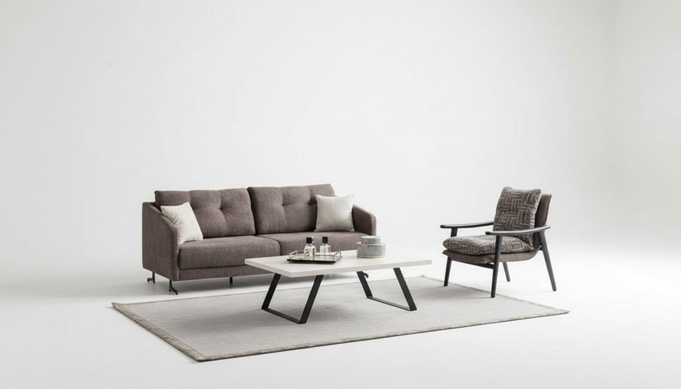 Sofagarnitur Couchgarnitur Sofa 3 Sitzer Sessel Abnehmbares Sitzkissen 2tlg