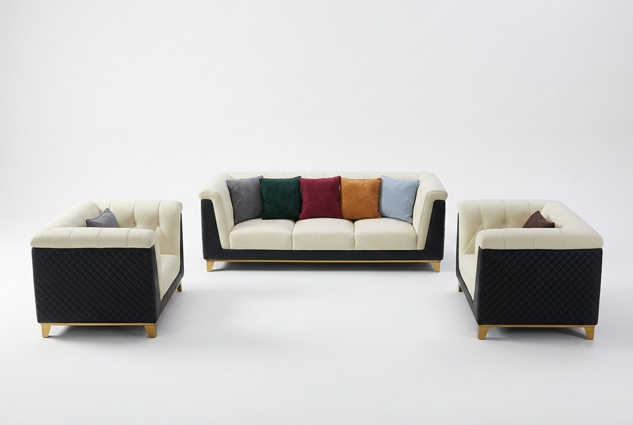 Sofagarnitur Leder Couch Garnituren Design Modern Sofa 3+2+1