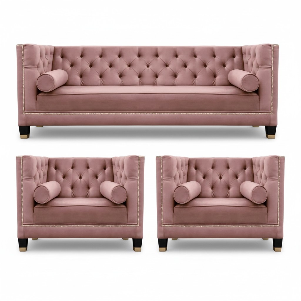 Sofagarnitur Luxus Set 311 Sessel Italienische Möbel Sitzer Couch Garnitur Neu