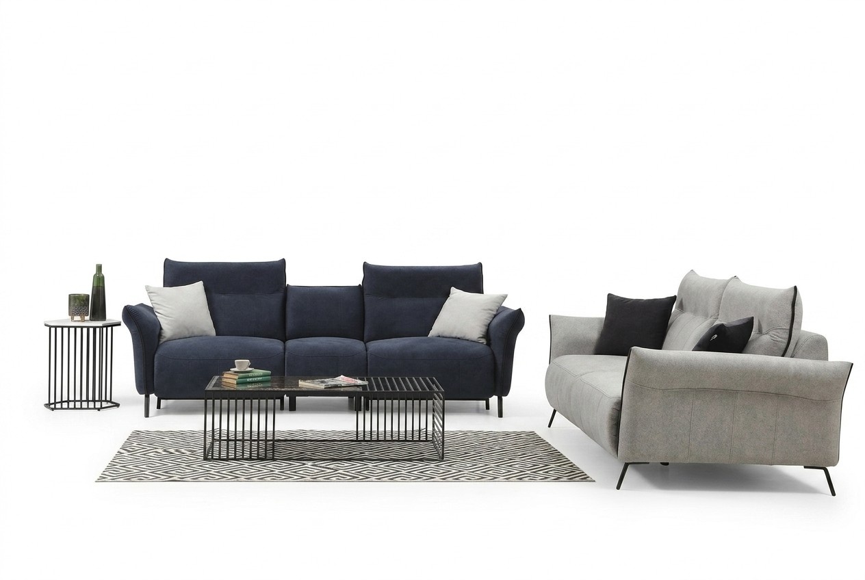 Sofagarnitur Set 2 tlg Sofa Couch Polstersessel Modern Designer Luxus Möbel