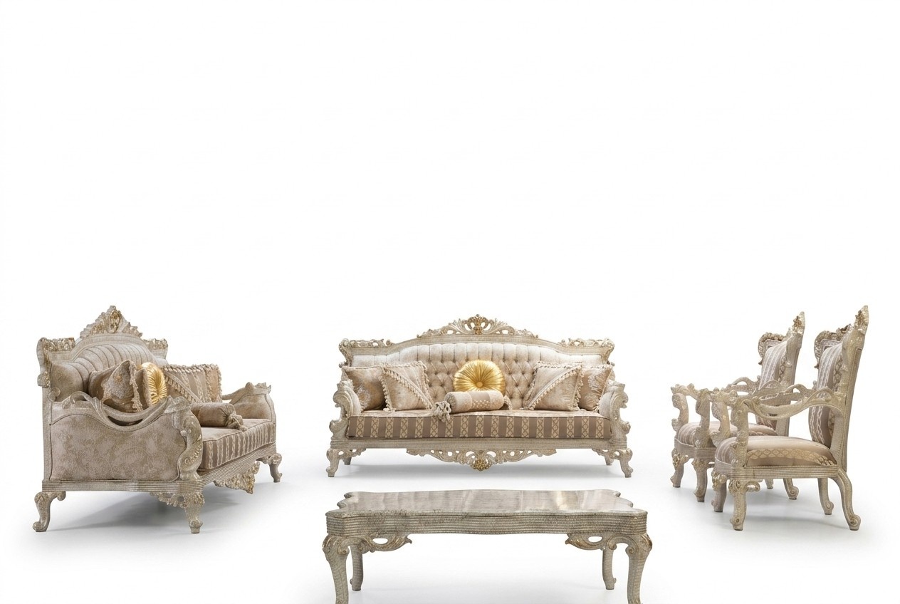 Sofagarnitur Sofa Couch Sofas Couchen Klassische Möbel 5tlg. Garnitur Möbel