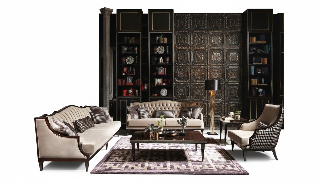 Sofagarnitur Viersitzer Dreisitzer Sessel Grau Couchtische Stoffsofa