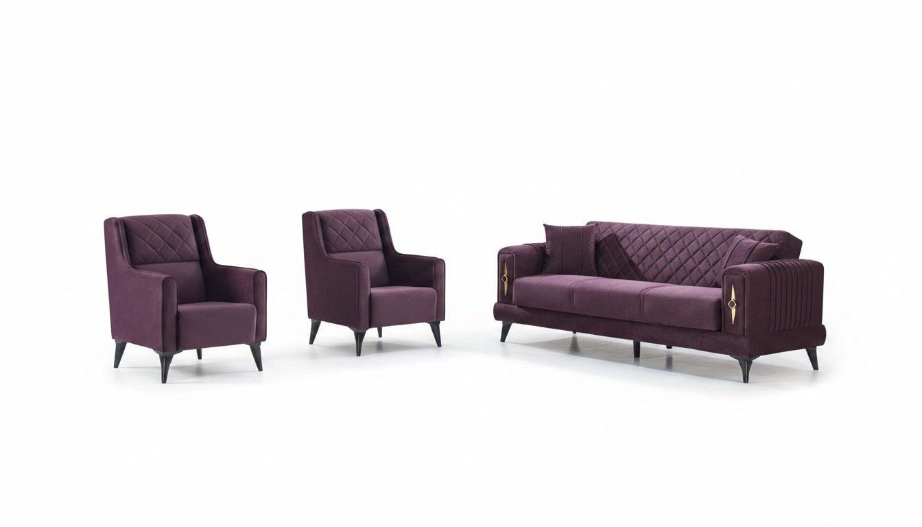 Sofagarnitur Wohnlandschaft Couch Sofa Sitzgruppe Sitzgarnitur Polstermöbel 3tlg